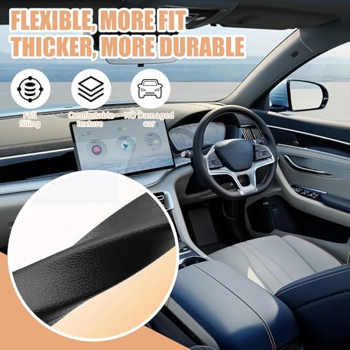 Car Seat Gap Filler Set of 2, Premium Interior Car Accessories, Multifunctional Car Storage Solution with Non-Slip Design, Fits Most Vehicles (Dark) - color: Dark