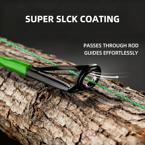 8 Strand Braided Fishing Line, Pro-Grade Performance, PE Braided Line, Zero Stretch, Smooth Casting, Abrasion Resistant, High Density and High Visibility, Ice Fishing Line - size: 40 LB (300 yards)