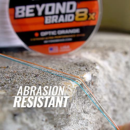 Beyond Braid Braided Fishing Line -Super Strong - Abrasion Resistant - No Stretch -Blue Camo, Moss Camo, White, Green, Pink, Blue, 4 Strand 8 Strand - color: Green 8X - No Fade, size: 20LB (2000 Yards)