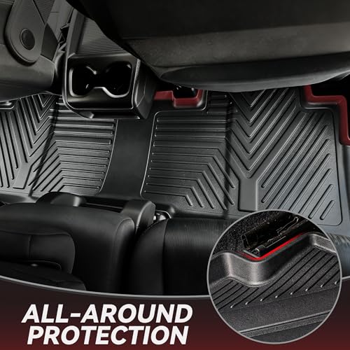 YITAMOTOR Floor Mats fit for 2013-2018 Toyota RAV4 Standard Models (Not for Hybrid), Custom Fit LE/SE/XLE/Limited/Platinum/Adventure Floor Liners, 1st & 2nd Row All-Weather Protection Black - style: 2013-2018 Toyota RAV4 1st&2nd