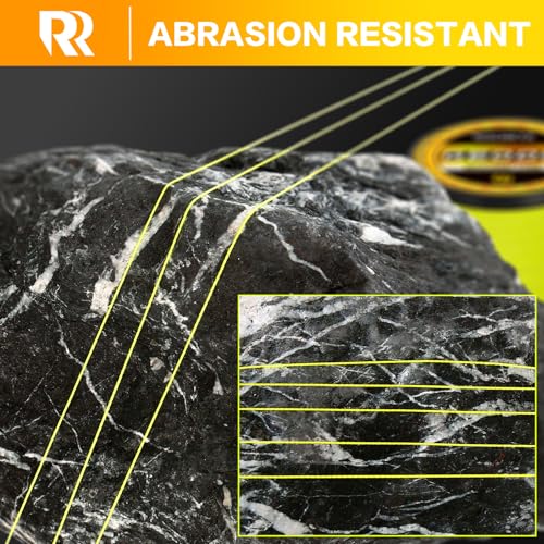 Geode Braided Fishing Line, Super Strong Power Braid Lines for Saltwater and Freshwater Fish 8-50lb, 150yds/300yds/500yds/1000yds - color: Hi Vis Yellow, size: 15LB(150YDS)