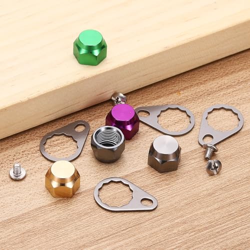 Fishing Reel Screw Nut Caps, Right Handle Knob Locking Plate Nut Replacement Parts - color: Champagne Gold, size: M7