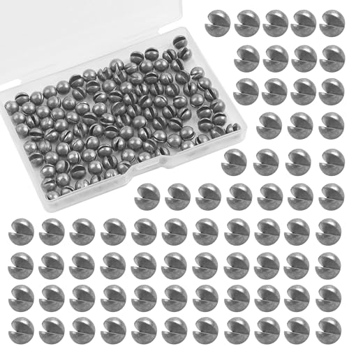 Split Shot Fishing Weights, 100pcs Round Split Shots Fishing Sinkers Removable Egg Weights Sinkers Clip On Weight Fish Line Sinker Tackle for Saltwater Freshwater - size: 3g-100pcs