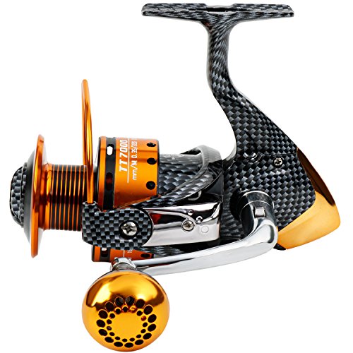 Burning Shark Fishing Reels- 12+1 BB, Light and Smooth Spinning Reels, Powerful Carbon Fiber Drag, Saltwater and Freshwater Fishing - size: TT3000