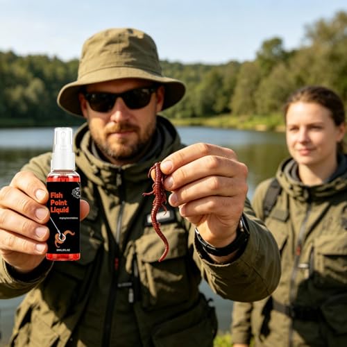 Fishing Attractants Natural Strong Additive Lures | 60ml Red Worm Fish Bait Attractants for Cod Carp Bass Walleye Tilapia Outdoor Saltwater Lake River Beach Pond