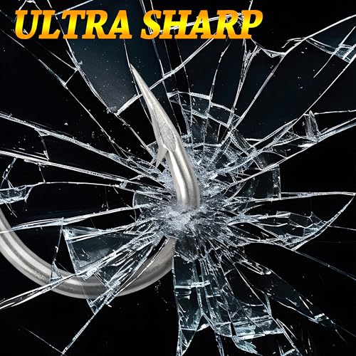 Fishing Live Bait Hooks, 35/50pcs Stainless Steel Fishing Hooks Inline Tuna Surf Fishing Circle Hooks Strong Sharp Saltwater Fishing Hooks 1/0-10/0 - size: 1/0-50pcs