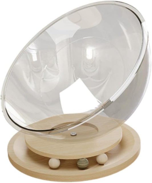 Space Capsule Cat Bed, Pet Furniture, Easy Cleaning, Universal Small Pets Activity Centre Bed Toy, Sleeping Nest for Cats, Solid Wood XL
