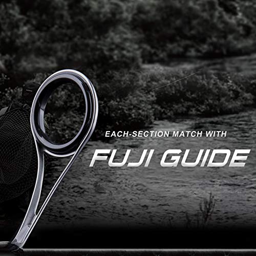Goture 4-Piece Travel Carbon Fishing Rod M/MH Action 6.6-12ft Multi-Colors | Goture multi-spec travel fishing rods adopt upgraded high-grade carbon fiber blank with premium Fuji line guides - color: O Ring, size: Spinning/10'-Moderate-Fast/Medium-Heavy