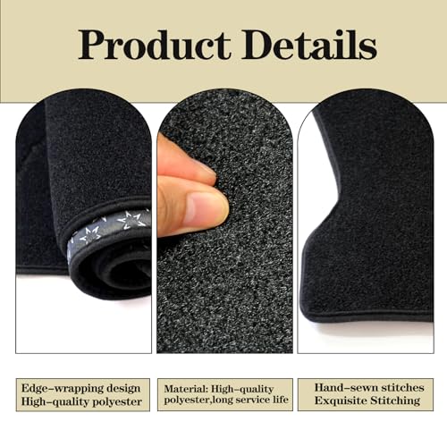 Dash Cover Mat Compatible with Toyota RAV4 2019-2025 Dashboard Cover Dashboard Pad Protect Dash Mat for 2025 RAV4 Accessories Polyester All-Weather Black - size: Polyester forToyota RAV4 2019-2025 Dash Mat