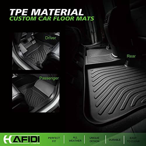 Floor Mats & Cargo Liner Custom for Mazda 3 FWD 2026 2025-2019 (Only Fits Hatchback Models) All Weather Protection TPE Floor Liners Front & Rear Row Full Set Accessories - Black - style: 2) For CX-30 2020-2026 Set