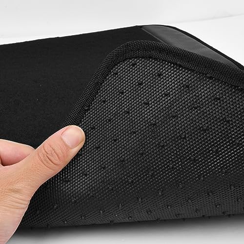 CAR PASS Waterproof Universal Faux Leather 3Row Car Floor Mats, Black Car Mats Fit for SUV,Vans,sedans, Trucks,Set of Vehicles Car Carpet with Driver Heel Pad and Anti-Slip Nibs Backing (Black 3Row) - color: Black 3R