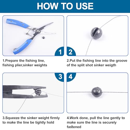 Split Shot Fishing Weights, 100pcs Round Split Shots Fishing Sinkers Removable Egg Weights Sinkers Clip On Weight Fish Line Sinker Tackle for Saltwater Freshwater - size: 2.5g-100pcs