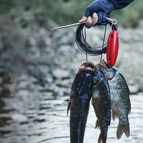 Stainless Steel Fish Holder for Secure Live Survival Fishing Gear Tool for Anglers Use Stainless Steel Stringer Keeper Live Holder - color: 5 meters