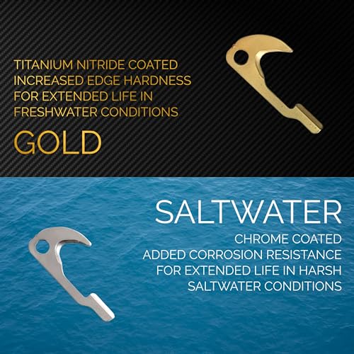 FinMan Multitool & Stow | Rod Mounted Line Cutter & Hook Keeper for Tackle Changes | Prevent Tangles, Keep Hooks Safe and Sharp, and Secure Weights | Easy to Install & Made in The USA - color: MultiTool + STOW - Saltwater