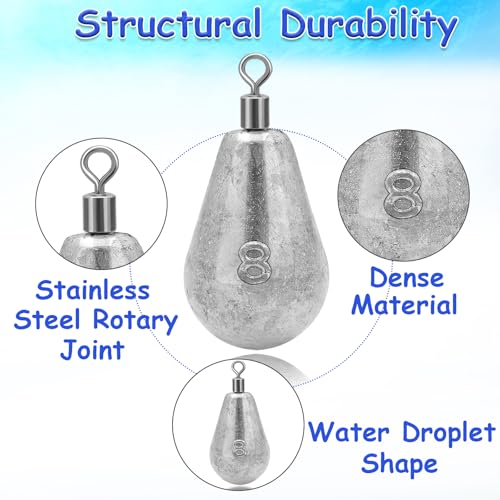 Long Casting Swivel Bell Sinkers Fishing Weights Drop Shot Weights with Swivels Fishing Lead Sinker 1/2oz 3/4oz 1oz 2oz 3oz - size: 1oz-10pcs