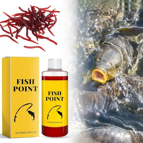 Red Worm Liquid Spray, Concentrated Fish Attractant Liquid, Fishing Bait Scent Attractant, Fast-Acting Red Worm Bait Additive for Freshwater Fishing, Enhances Scent & Improves Bite Response - color: 1PCS