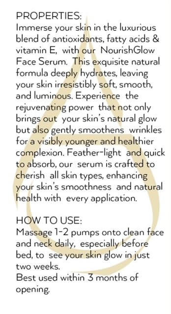 NourishGlow Face Serum, 1.18 Fl Oz (Pack of 1)