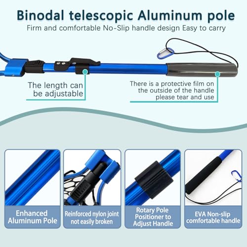 Fishing net (Retractable 11.81, Blue, 48in)
