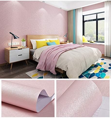 Cohoo Home 512inL 15.7inW Silk Pink Wallpaper Peel and Stick Contact Paper Pink