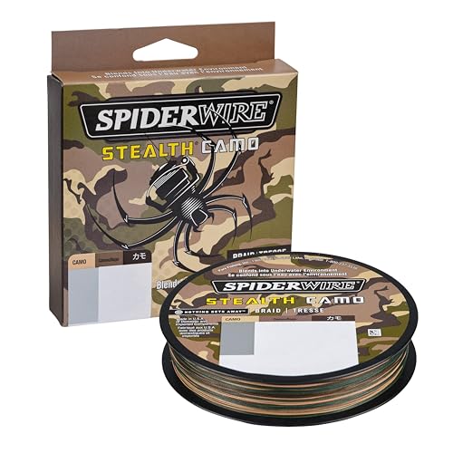 SpiderWire Stealth Braid Fishing Line - color: Camo, size: 300yd, style: 8lb Break Strength