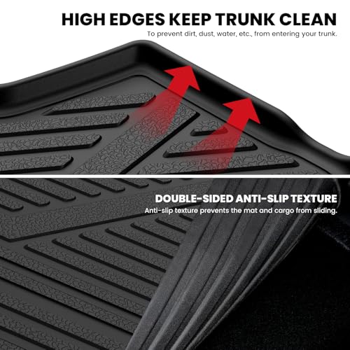 LASFIT Trunk Mat with Backrest Mat 2015-2020 for Chevrolet Chevy Tahoe/GMC Yukon (Only Yukon, Not Fit Yukon XL)/Cadillac Escalade (Only Escalade, Not Fit Escalade ESV), All Weather TPE Custom Fit - size: Cargo Liner for Tahoe/Yukon/Escalade 2015-2020