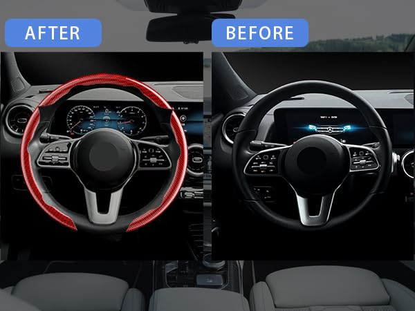 FOAN Steering Wheel Covers, 3PCs Carbon Fiber Anti-Skid Clip on Car Steering Wheel Cover Protector Universal for Most Car, White - color: WHITE