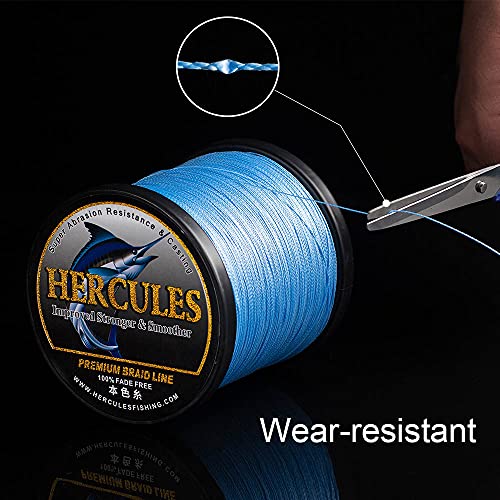 HERCULES Braided Fishing Line, Not Fade, 109-2187 Yards PE Lines, 4 Strands Multifilament Fish line, 6lb - 100lb Test for Saltwater and Freshwater, Abrasion Resistant - color: Brown, size: 6lb (2.7kg)-0.08mm-328Yds (300m)-4S