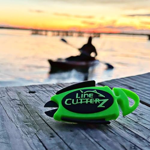 LINE CUTTERZ Patented Dual Hybrid Ceramic Cutter + Stainless Steel Micro Scissors Fishing Line Cutter - Orange - color: Orange