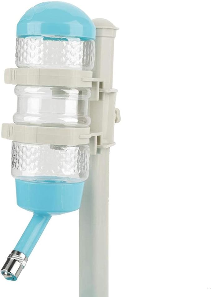 Adjustable Pets Dog Bowl Feeder Water Dispenser Drinking Bottle Food Container Bowl Bottle Standing Dispenser Dogs Green(Blue)
