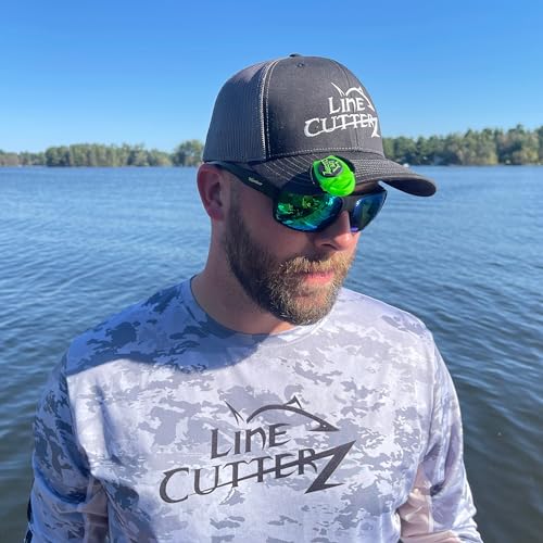 LINE CUTTERZ Patented Dual Hybrid Ceramic Cutter + Stainless Steel Micro Scissors Fishing Line Clipper - Glow-in-the-Dark - color: Glow-in-the-dark