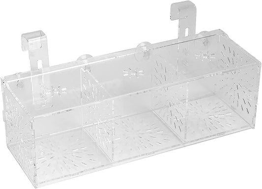 Acrylic Transparent Fish Tank, Breeding Isolation Box Aquarium Hatchery Incubator Holder with Screw Reinforcement, Convenient Use Comes with Isolation Board for Fish Breeding