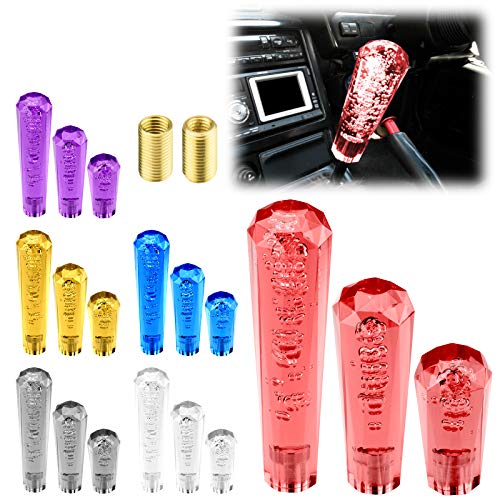 EZAUTO WRAP Shift Knob Stick Crystal Transparent Bubble Clear Transparent Throw Gear Shifter 15cm - color: Clear Transparent, size: 15cm