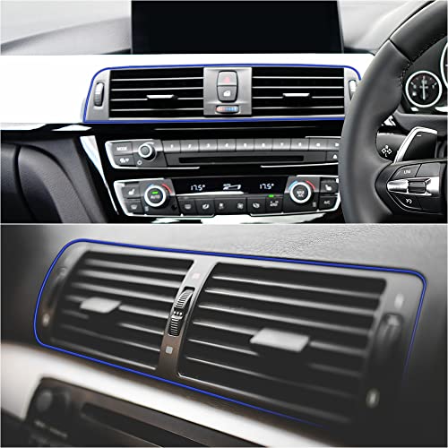 X AUTOHAUX Car Trim Strip DIY Line Gap Door Edge Dark Blue 10m 32.8ft - color: Dark Blue