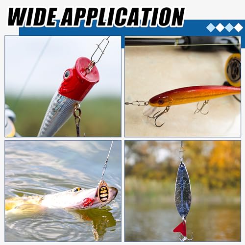 Crankbait Snaps Fishing Snap Clips,150pcs Duolock Fishing Snaps Quick Change Fishing Power Clips Fast Snaps Speed Clips for Fishing Lures Freshwater Saltwater Lure Snap Connector Tackle - size: 3#-150pcs