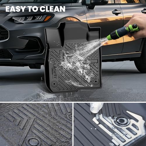 LASFIT Floor Mats & Trunk Mat for Honda Pilot 2016-2022 8 Passenger (No Elite Model), All Weather TPE Custom Fit Floor Liner Accessories, 1st & 2nd & 3rd Row & Cargo Liner with Backrest Mat, Black - style: 4）For Honda Pilot | 2016-2022 | Full Set