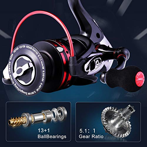 Sougayilang Fishing Reels Powerful 13+1BB Spinning Reels Ultra Smooth Reel for Saltwater or Freshwater - size: 4000