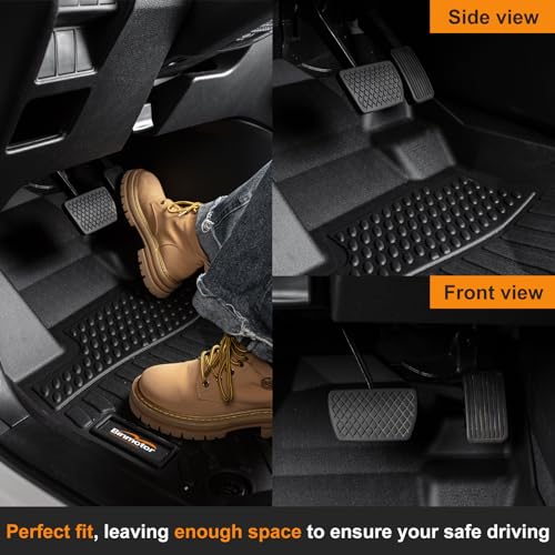Binmotor-All Weather Floor Mats for 2015-2021 Volkswagen VW Golf/Golf Alltrack/Golf GTI/Golf R/Golf Sportwagen MK7,1st & 2nd Row Set,TPE Liners for Golf MK7 Accessories - style: 1) Car Mats for VW Golf MK7 (2015-2021)