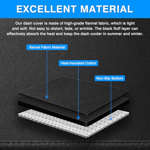 Autorder Dashboard Cover Mat for Toyota Avalon 2005-2010 Accessories Dash Cover Upgrade Flannel Dash Mat Sunshade Glare UV Rays Protector - size: 2005-2010 Toyota Avalon