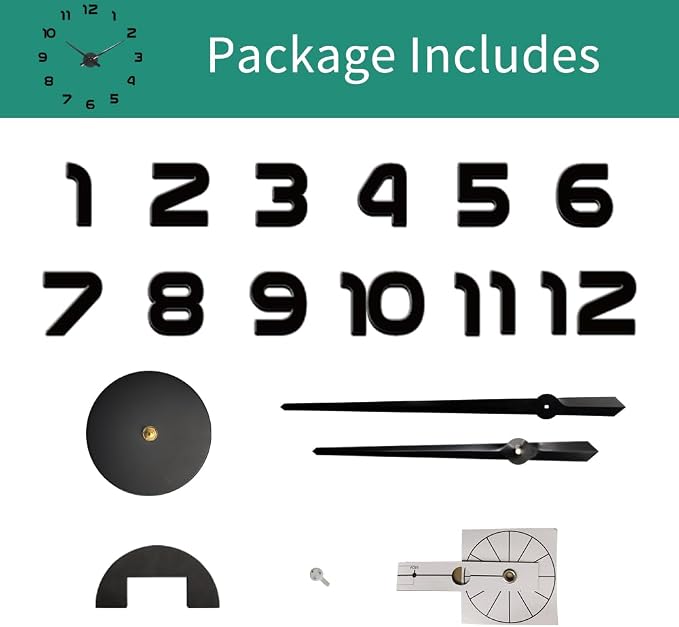 Extra Large Digital Wall Clock Decorative Battery Operated, Minimalist