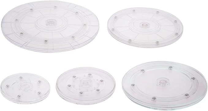 4 inch Small Lazy Susan,Lazy Susan Turntable for Cabinet,Clear Plastic Lazy Susan Organizer for Spice Rack Cake Makeup