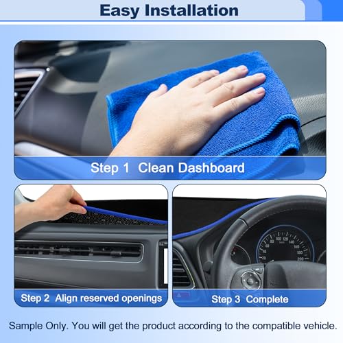 Dashboard Cover for Dodge for Ram 1500 2500 3500 2010-2018 Interior Dash Cover Mat Pad Carpet Non-Slip Dashboard Protector Sunshine UV & Heat Resistant Black - style: for Dodge for Ram 1500 2500 3500 2010-2018