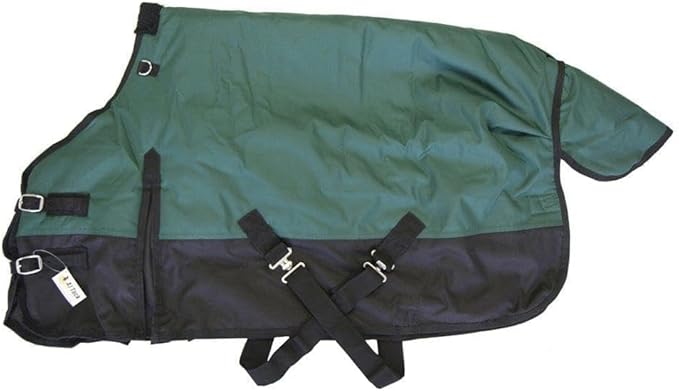 AJ Tack 1200D Waterproof Winter Pony Blanket - 300g Heavyweight Turnout with Fleece Collar, Shoulder Gussets & Tail Flap - Turquoise 54"