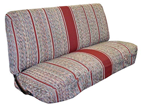 West Coast Auto Universal Baja Saddle Blanket Bench Full Size Seat Cover Fits Ford, Chevrolet, Dodge, and Full Size Pickup Trucks (Red) - color: Red