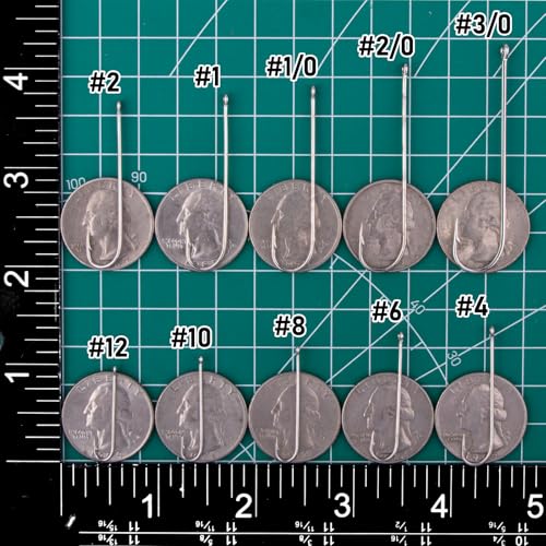 Dr.Fish 100 Pack Aberdeen Hooks Freshwater Fishing Hooks, Extra Long Shank Light Wire, Crappie/Bass/Bream/Bluegill/Panfish Fishing - size: #2/0-100 Pack