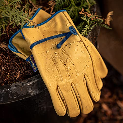 Wells Lamont Men's Adjustable HydraHyde Leather Work Gloves – Water-Resistant, Breathable, Durable – Ideal for Gardening, Landscaping, Ranching – Heavy Duty Leather Work Gloves – Saddletan, XX-Large - size: 2X-Large (Pack of 1), style: Adjustable