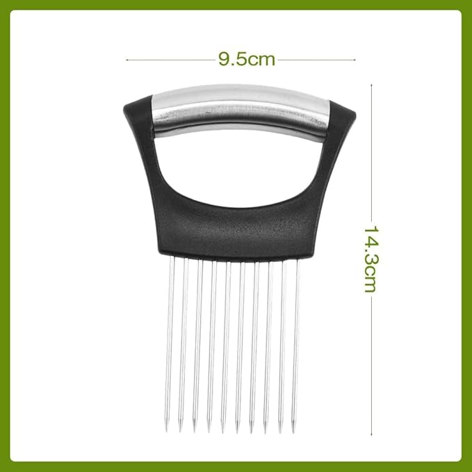 2026 Upgraded Onion Holder for Slicing, New Stainless Steel Onion Slice Holder Lemon Slicer Vegetable Cutter, Kitchen Chopper Slicing Assistant Tool for Meat, Onion, Potato, Tomato (2 Pack)