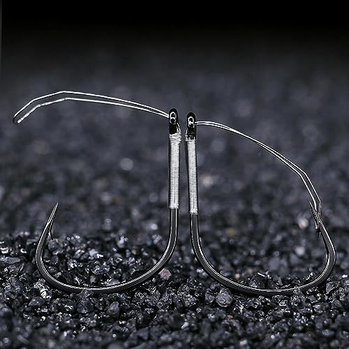 Weedless Wacky Rig Hooks Bass Fishing Hooks for Wacky Rigging Worm Lure - size: 2/0 25-Pack