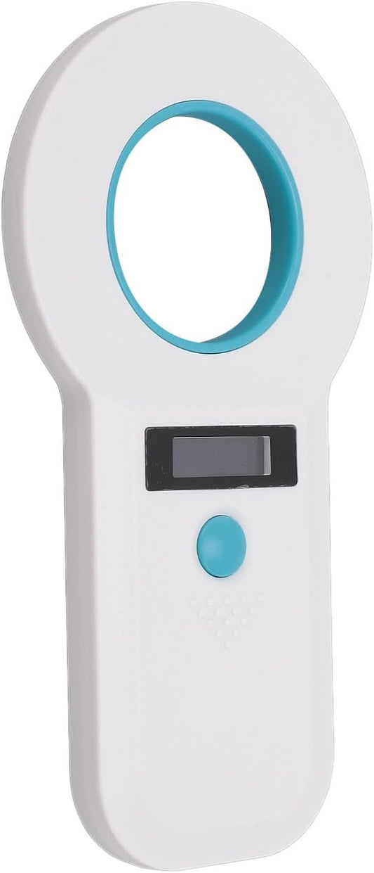Acouto Pet Chip Scanner for Dogs and Cats - USB Microchip Reader with 15 Digits Recognition and 128 Data Storage, Compact & Portable Device (White)