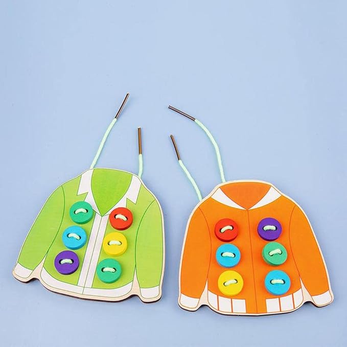 Lacing Toys Threading Sewing Button for Kids Early