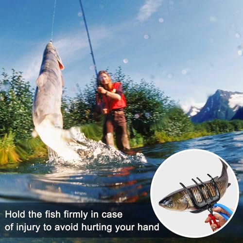 3 Claw Fish Gripper, 2026 Upgraded Metal Fishing Pliers Gripper, Multifuctional Fish Grippers for Fishing, Fish Grabber Tool for Most Freshwater Fish and Crab - size: 2pcs 3 claw